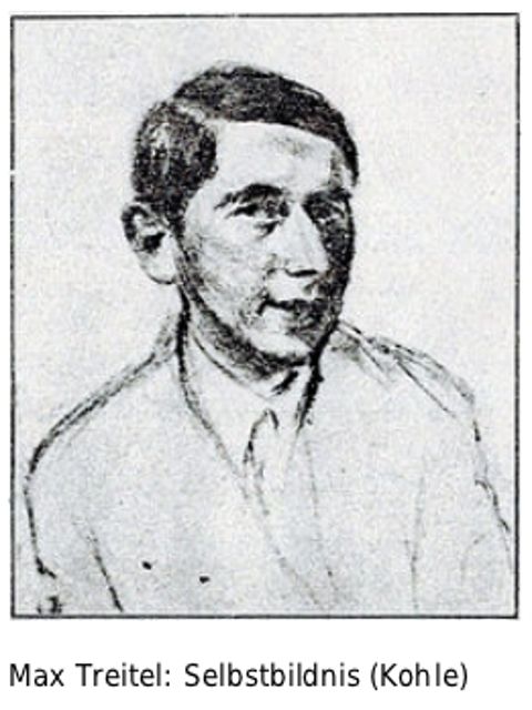 Max Treitel: Selbstbildnis (Kohle)