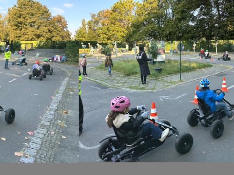 Wie im richtigen Straßenverkehr – nur Ampeln und Autos sind kleiner!