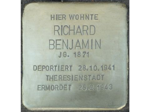 Stolperstein Richard Benjamin (Bild: Stolpersteine-Initiative CW, Hupka)