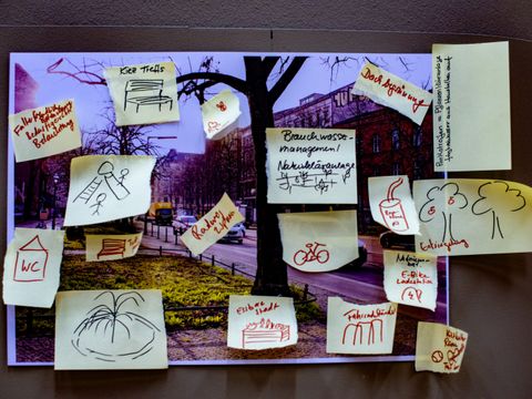 Poster mit Post-It-Zetteln