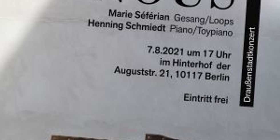 Plakat Konzert NOUS im Rahmen von "Draußenstadt"