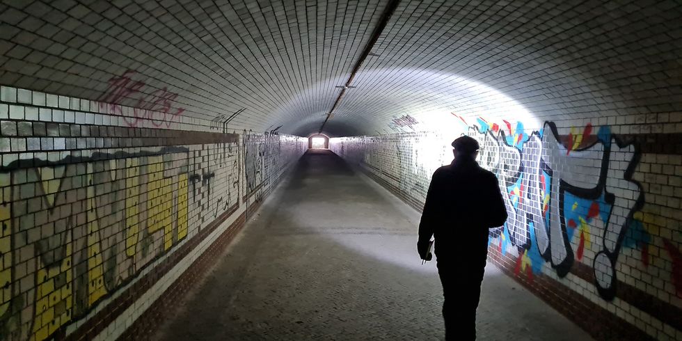 Stettiner Tunnel: Tunneldurchgang