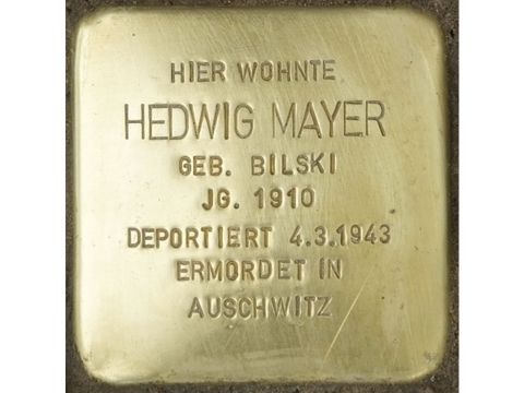 Stolperstein Hedwig Mayer mit Copyright
