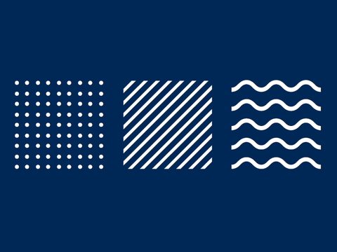 Urbane Muster weiß auf blauem Hintergrund