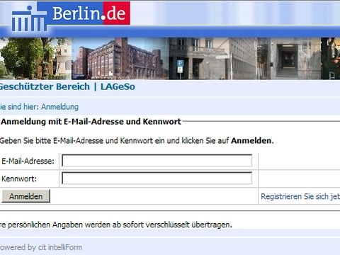 Auf diesem Bild ist ein Ausschnitt der Registrierungsseite zu sehen