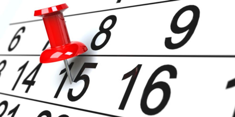 Kalender mit Pinnadel