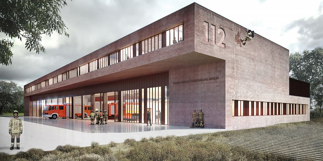 Feuerwache Hohenschönhausen (Bild: Bastmann Zavracky Architekten)