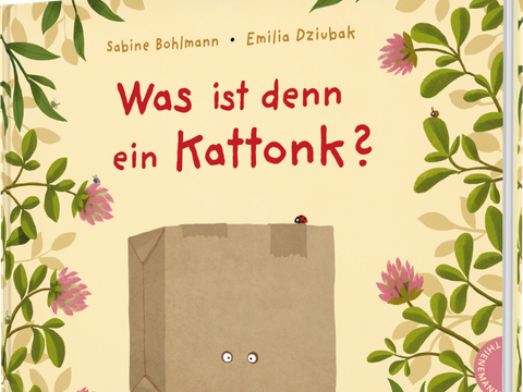 Buchcover mit einer Maus und einem großen Karton über dem Kopf