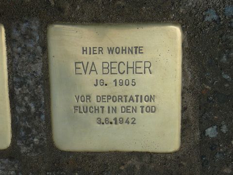 Stolperstein Eva Becher (Bild: Stolpersteine-Initiative CW, W. Knoll)