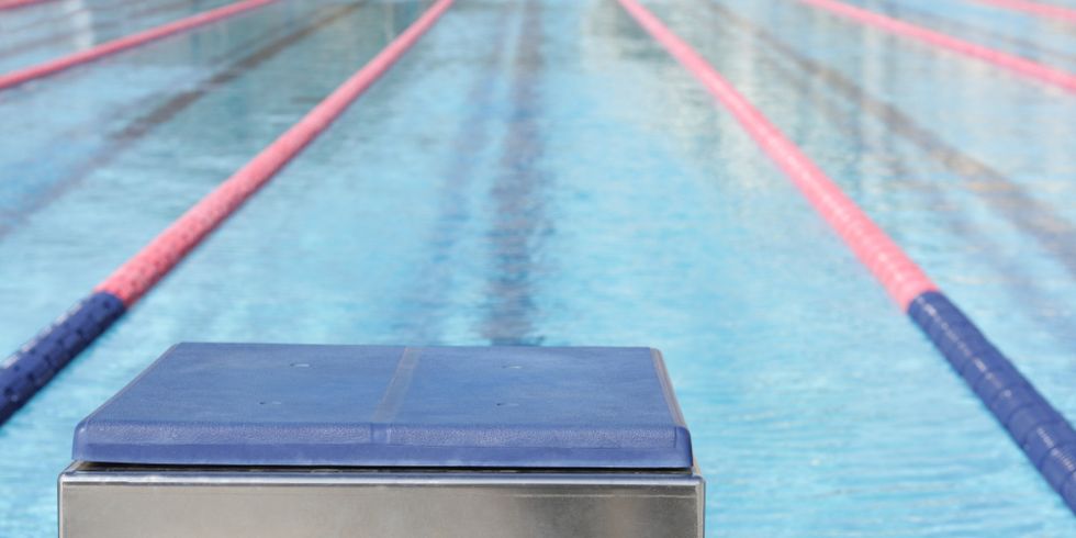 Startblock im Schwimmbad