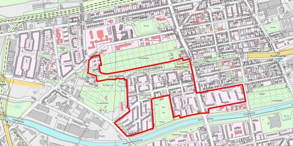 Bild der Abgrenzung der Germaniapromenade