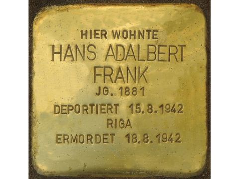 Stolperstein für Hans Adalbert Frank (Bild: Stolpersteine-Initiative CW, Hupka)