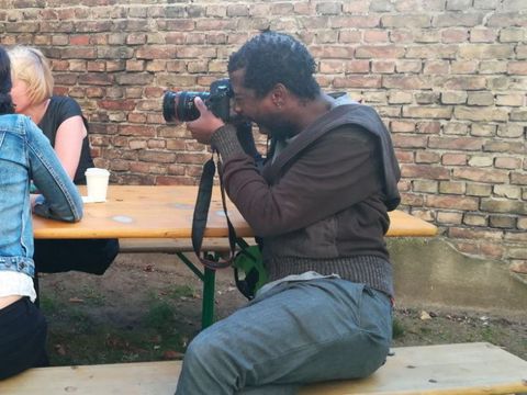 Fotograf bei der Arbeit