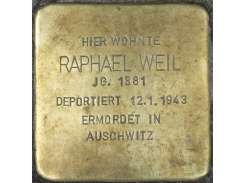 Stolperstein Raphael Weil (Bild: Stolpersteine-Initiative CW, Hupka)