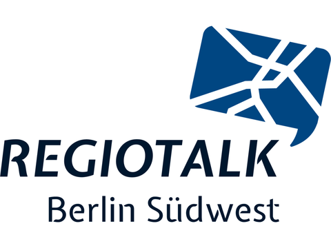 Logo des Regionalinkubators Berlin Südwest mit dem Schriftzug "Regiotalk Berlin Südwest"
