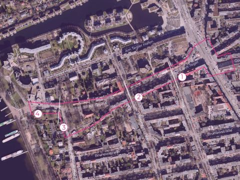 Alt-Tegel - Übersichtsplan der vier Teilräume (Bild: BA RDF)
