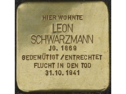 Stolperstein Leon Schwarzmann (Bild: Stolpersteine-Initiative CW, Hupka)