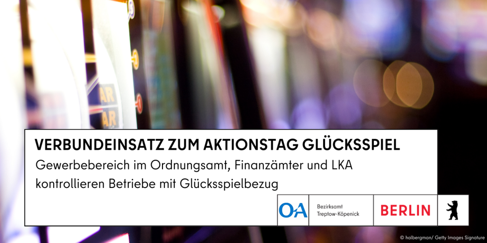 Teaser zum Verbundeinsatz zum Aktionstag Glücksspiel