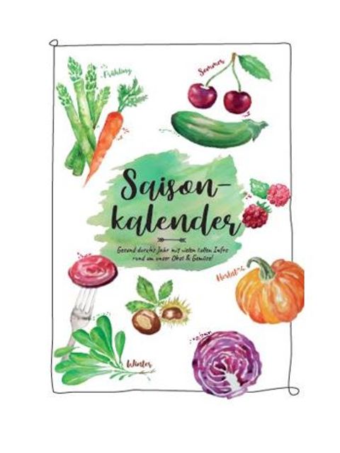 verschiedenes Gemüse skizziert mit der Aufschrift Saisonkalender