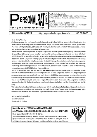 06/2023: Verbeamtung und Sommerferien