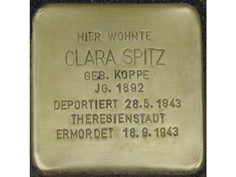 Stolperstein Clara Spitz (Bild: Stolpersteine-Initiative CW, Hupka)