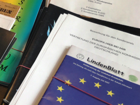 Deckblatt der Schülerzeitung LindenBlatt, Sonderausgabe Europa 2018