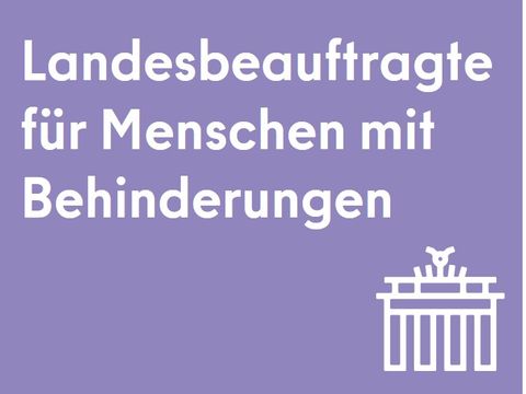 Der Titel steht in weißer Schrift auf violettem Hintergrund. In der rechten unteren Ecke ist das Symbolbild des Brandenburger Tors, ebenfalls in weiß.