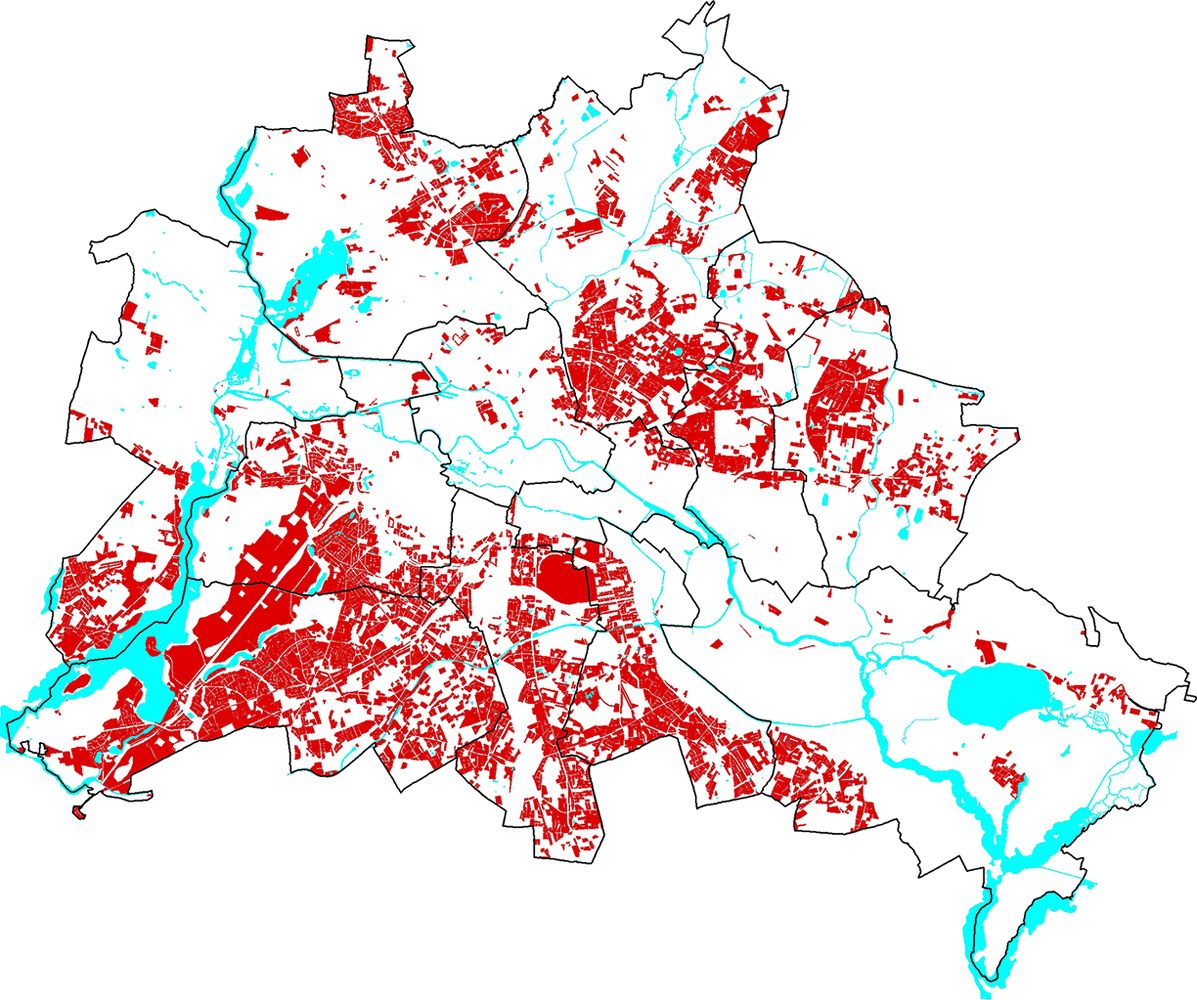 Fig. 12: Areas assigned to the category “medium protection level“