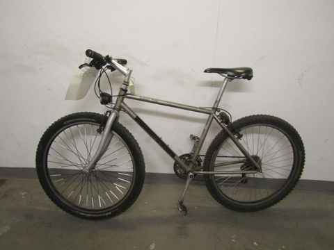 Silbernes Herrenfahrrad