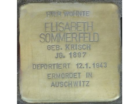 Stolperstein Elisabeth Sommerfeld (Bild: Stolpersteine-Initiative CW, Hupka)
