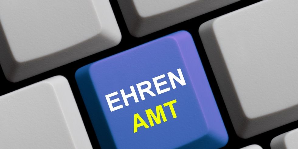 Tastatur mit der Aufschrift Ehrenamt