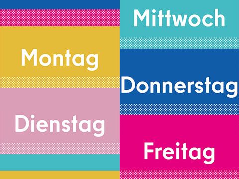 JUKS-Kurse an Wochentagen