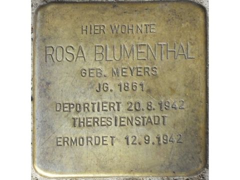 Stolperstein Rosa Blumenthal (Bild: Stolpersteine-Initiative CW, Hupka)