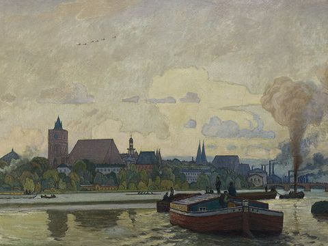 Die Oder bei Frankfurt, Hans Hartig, Wandgemälde 004 (Bild: Mila Hacke, Mila Hacke Architektur-Fotografie, Berlin)