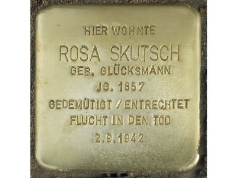 Stolperstein Rosa Skutsch, Foto:H.-J. Hupka, 2014