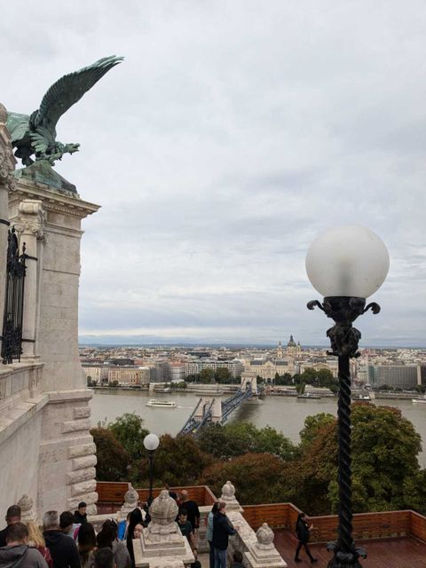Ausblick von der Burgstadt Buda auf die Donau