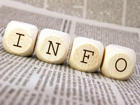 INFO-Würfel auf Zeitungsseite