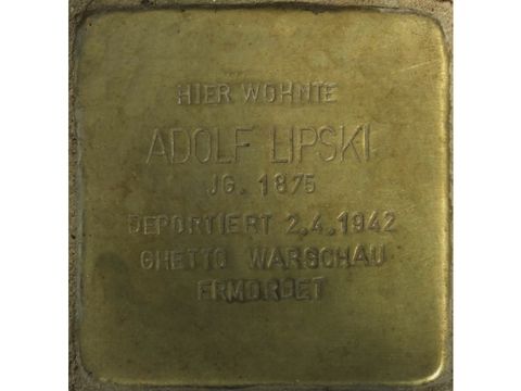 Stolperstein Adolf Lipski (Bild: Stolpersteine-Initiative CW, Hupka)