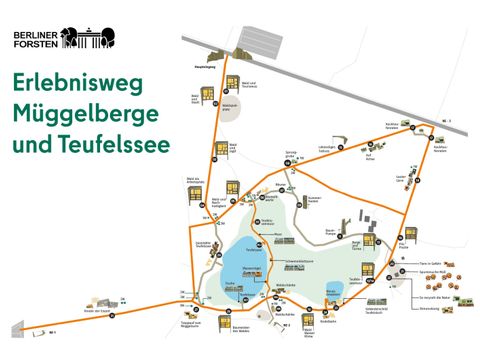 Karte zum Erlebnisweg Müggelberge und Teufelssee (Bild: Berliner Forsten)