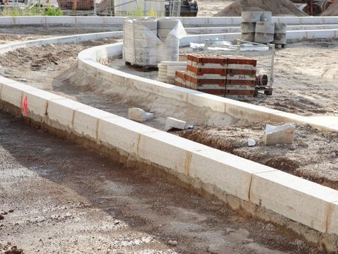 Baustelleneinrichtung zum Bau einer Straße