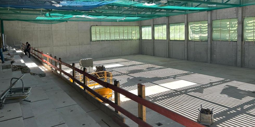 2026 Baustelle Richtfest Sporthalle Gustave-Eiffel-Schule