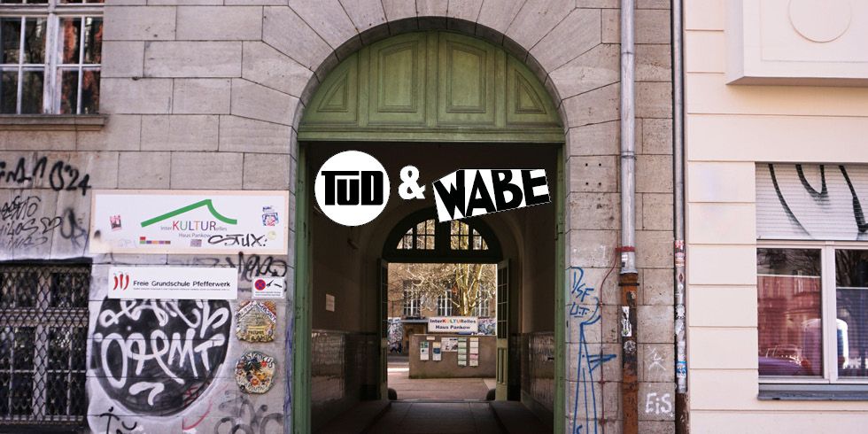 TuD und WABE, Eingang Interkukturelles Haus Pankow, Schönfließer Straße 7