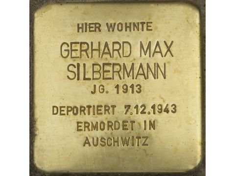Stolperstein Gerhard Max Silbermann (Bild: Stolpersteine-Initiative CW, Hupka)