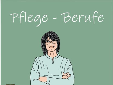 Eine lehrende Person steht vor einer Tafel