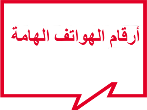 أرقام الهواتف الهامة