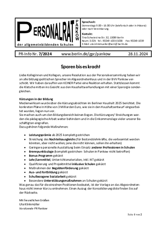 07/2024: Sparen bis es kracht