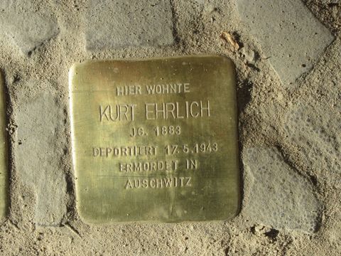 Stolperstein Kurt Ehrlich, Foto: F. Siebold, 2012