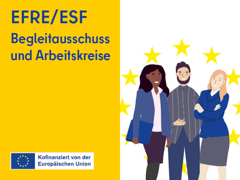 Illustration zeigt drei nebeneinander stehende Menschen