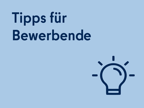 Tipps für Bewerbende mit Lupe Icon