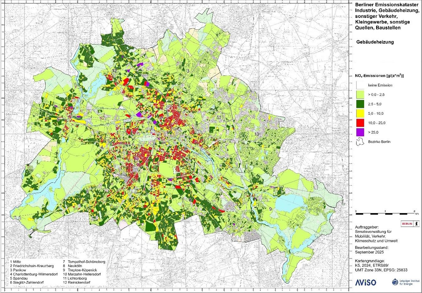 Stickoxidemissionen aus Hausbrand in Berlin 2025